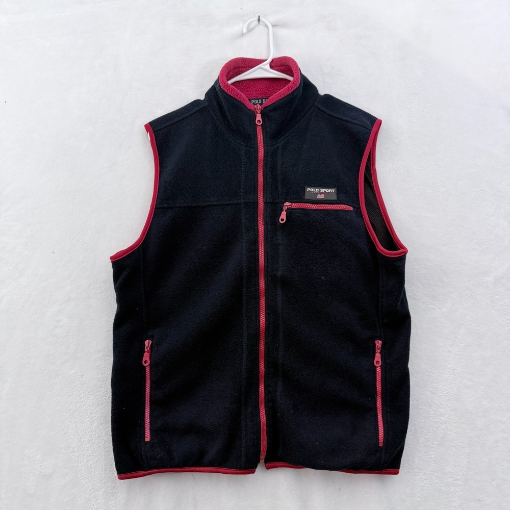 Polo Sport Ralph Lauren Vest Womens XL Blue Full Zip Fleece Lightweight
